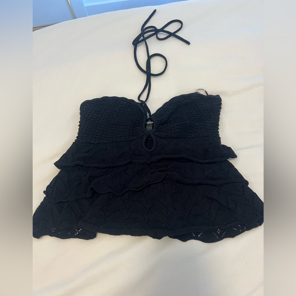 Aqua tie top